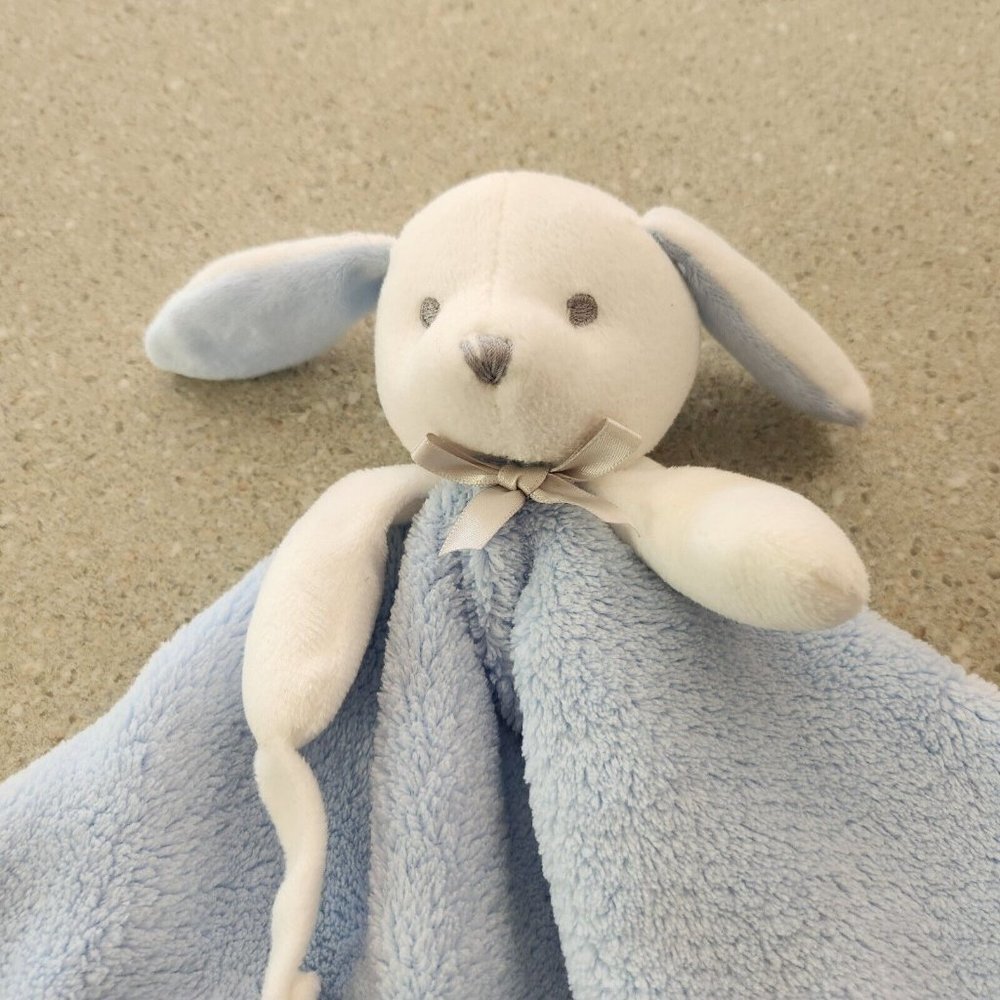 Blankets & Beyond Blue White Dog Puppy Blankie Lovey New - Picture 6 of 7